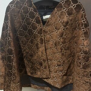 NWT Gucci Brown Velvet Women's Jacket